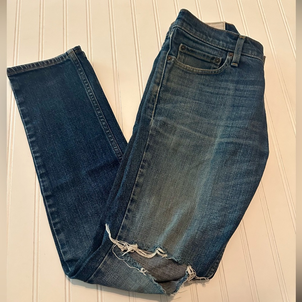 **Vintage** Distressed Hollister Super Skinny Button Fly Jeans 32x30
